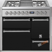 Steel Genesi 100, Rangecooker, 100 cm, Multifunktion, 3 �fen, Farbe Schwarz, G10FFF-D-4TBA, mit 5 Jahren Garantie!