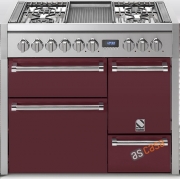 Steel Genesi 100, Rangecooker, 100 cm, Multifunktion, 3 �fen, Farbe Bordeauxrot, G10FFF-D-6LBR, mit 5 Jahren Garantie!