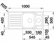 Blanco Lantos 6 S-IF Centric, 521754