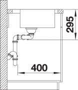 Blanco Divon II 8 S-IF, Becken links, InFino Ablauf, 521664