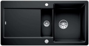 Blanco Idento 6 S Keramik PuraPlus, Farbe schwarz, InFino Ablauf, 522128