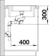 Blanco Idento 6 S Keramik PuraPlus, Farbe kristallweiss gl�nzend, InFino Ablauf, 522122