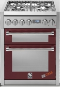 Steel Genesi 70, Rangecooker, 70 cm, Multifunktion, 2 fen, Farbe Bordeauxrot, G7FF-4BR, mit 5 Jahren Garantie!