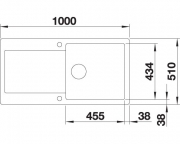 Blanco Idento XL 6 S Keramik PuraPlus, Farbe kristallweiss gl�nzend, InFino Ablauf, 522129