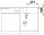 Blanco Idento XL 6 S Keramik PuraPlus, Farbe kristallweiss gl�nzend, InFino Ablauf, 522129