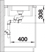 Blanco Idento 6 S-F Keramik PuraPlus, Farbe kristallweiss gl�nzend, InFino Ablauf, 522270