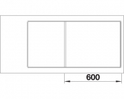 Blanco Idento 6 S-F Keramik PuraPlus, Farbe magnolia gl�nzend, InFino Ablauf, 522271