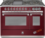 Steel Ascot 120, Rangecooker, 120 cm, Combisteam, Farbe Bordeauxrot, A12SF-4TMBR , mit 5 Jahren Garantie!