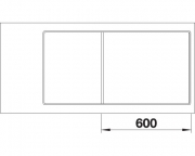 Blanco Idento XL 6 S-F Keramik PuraPlus, Farbe kristallweiss gl�nzend, InFino Ablauf, 522277