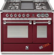Steel Ascot 100, Rangecooker, 100 cm, Combisteam, Farbe Bordeauxrot, A10SF-6LBR , mit 5 Jahren Garantie!