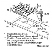Constructa CA174251, Autarkes Gaskochfeld, Edelstahl-Design, mit 5 Jahren Garantie!