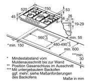 Constructa CA174652, Autarkes Gaskochfeld, Edelstahl-Design, mit 5 Jahren Garantie!
