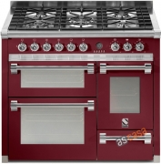 Steel Ascot 100, Rangecooker, 100 cm, Multifunktion, 3 fen, Farbe Bordeauxrot, A10FFF-6LBR , mit 5 Jahren Garantie!