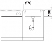 Blanco Etagon 500-IF, Etagenbecken, InFino Ablauf, 521840