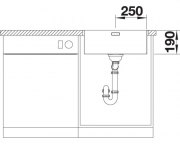 Blanco Andano 500-IF/A, InFino Ablauf, mit PushControl Ablauffernbedienung, 525245