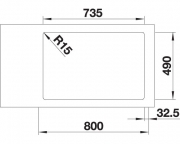 Blanco Andano 340/340-IF/A, InFino Ablauf, mit PushControl Ablauffernbedienung, 525248