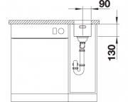 Blanco Andano 180-U, InFino Ablauf, 522952