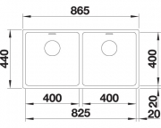 Blanco Andano 400/400-U, InFino Ablauf, 522987
