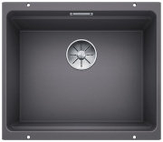 Blanco Etagon 500-U Silgranit PuraDur, Farbe alumetallic, InFino Ablauf, 522229