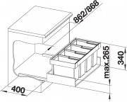 Blanco Flexon II 90/4 Abfalltrennsystem, 521475