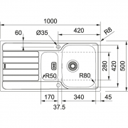 Franke Spark SKX 681 Normalrand, 101.0464.000