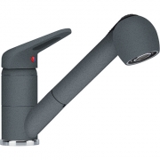 Franke Novara-Plus Einhebelmischer, Hochdruck Zugauslauf und Brausekopf, Graphit, 115.0470.674