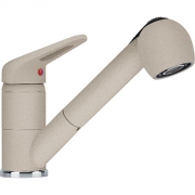 Franke Novara-Plus Einhebelmischer, Hochdruck Zugauslauf und Brausekopf, Sahara, 115.0470.663