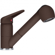 Franke Novara-Plus Einhebelmischer, Hochdruck Zugauslauf und Brausekopf, Chocolate, 115.0470.668