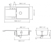 Schock Mono D-100 L U Unterbau, Bronze