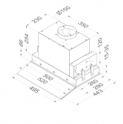 Novy Fusion Schrankhaube 680, Schwenkbarer Schirm mit Glas, mit 5 Jahren Garantie