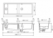 Schock Prepstation D-150 A Einbau/Auflage, Magnolia
