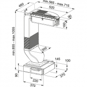 Franke Mythos Kochfeldabzug FMY 905 HE, schwarz, 9 cm, mit 5 Jahren Garantie!