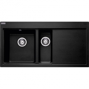 Franke Mythos MTG 651-100 Einbausp�le, Fragranit+, Farbe Onyx, Druckknopfventil, 114.0476.964