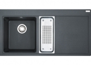 Franke Mythos MTG 651-100 Einbausp�le, Fragranit+, Farbe Graphit, Druckknopfventil, 114.0476.966