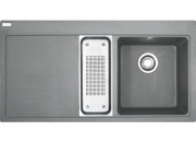 Franke Mythos MTG 651-100 Einbausp�le, Fragranit+, Farbe Steingrau, Druckknopfventil, 114.0476.967