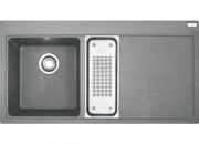 Franke Mythos MTG 651-100 Einbausp�le, Fragranit+, Farbe Steingrau, Druckknopfventil, 114.0476.968