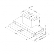 Novy Fusion+ Schrankhaube 786, Schwenkbarer Schirm mit Glas, mit 5 Jahren Garantie