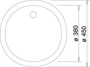 Blanco Rondo Silgranit PuraDur 2, Farbe muskat, 521916