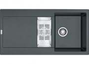 Franke Maris MRG 651 Fragranit+, Einbausple, Druckknopfventil, Farbe Graphit, 114.0477.259