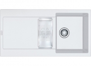 Franke Maris MRG 651 Fragranit+, Einbausple, Druckknopfventil, Farbe Glacier, 114.0477.271