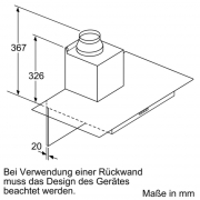 Constructa CD659860, Wandesse mit Glasschirm, schwarz, 90 cm, EEK: A, mit 5 Jahren Garantie!