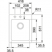 Franke Maris MRG 210-42, Fragranit+, flchenbndig, Farbe Glacier, 135.0477.457