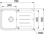 Franke Pebel PBG 611, Fragranit+, Druckknopfventil, Farbe Cashmere, 114.0477.175