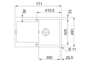 Franke Maris MRG 211-77, Fragranit+, flchenbndig, Farbe Glacier, 135.0477.468