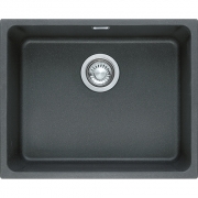 Franke Kubus KBG 210-53, Fragranit+, flchenbndig, Druckknopfventil, Farbe Graphit, 135.0477.018