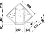Blanco Modus-M 90 Silgranit PuraDur 2, Farbe muskat, 521906