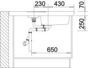 Blanco Modus-M 90 Silgranit PuraDur 2, Farbe muskat, 521906