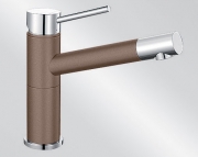 Blanco Alta Compact Silgranit-Look, 2-farbig, Farbe muskat/chrom, 521738