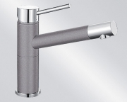 Blanco Alta Compact Silgranit-Look, 2-farbig, Farbe muskat/chrom, 521738