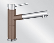 Blanco Alta-S Compact Silgranit-Look, 2-farbig, Farbe muskat/chrom, 521739